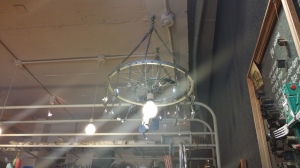 Lighting fixture with cutlery. Cutest thing every!